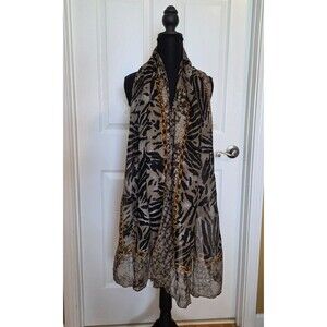 Animal Print Scarf Wrap 80" x 30" Mob Wife Chic